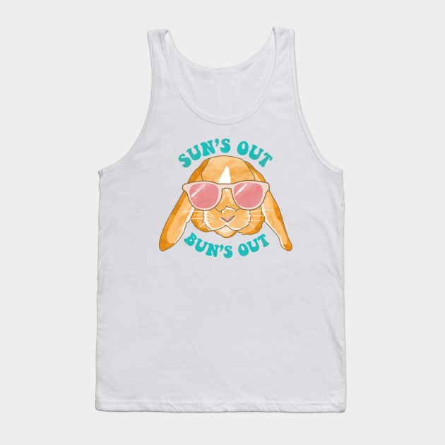 Sun's Out, Bun's Out Rabbit Illustration Tank Top by aterkaderk